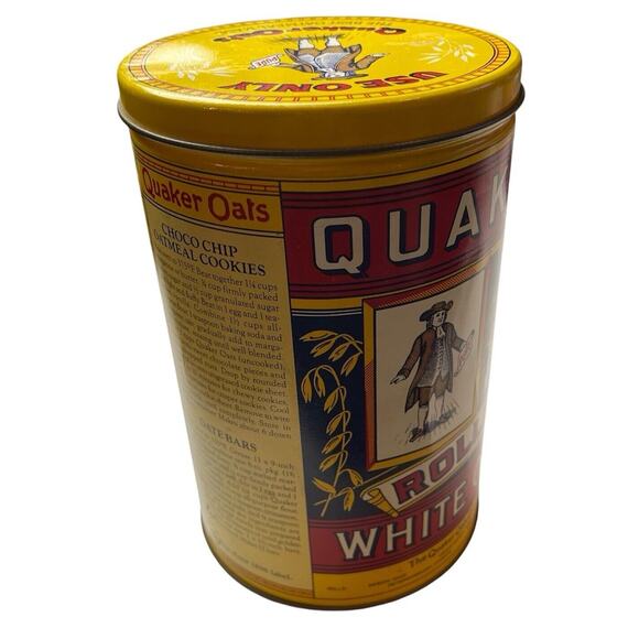 Vintage 1984 Quaker Oats Company Limited Edition Collectible Tin w/ Lid - Picture 3 of 8